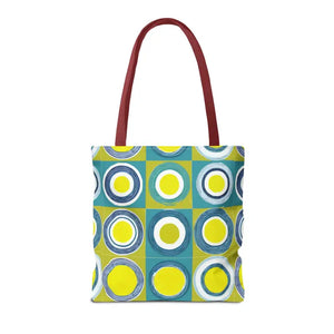 Print Tote Bag - Abstract Green Circles Pattern - Dipaliz - Bags