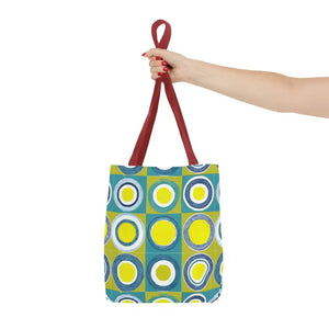 Print Tote Bag - Abstract Green Circles Pattern - Dipaliz - Bags