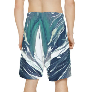 Abstract Men’s Sports Shorts - Performance Pattern - Dipaliz