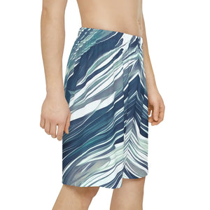 Abstract Men’s Sports Shorts - Performance Pattern - Dipaliz