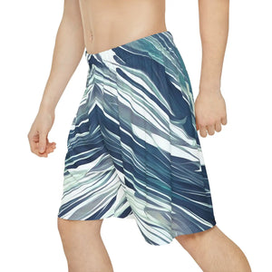 Abstract Men’s Sports Shorts - Performance Pattern - Dipaliz