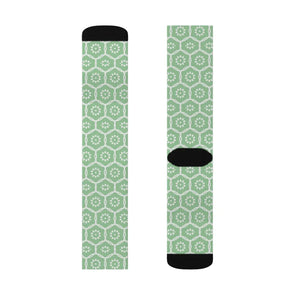 Vibrant Sublimation Socks - Abstract Pattern Green - Dipaliz