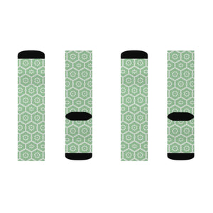 Vibrant Sublimation Socks - Abstract Pattern Green - Dipaliz