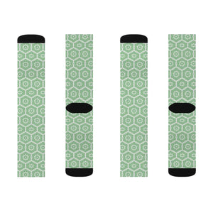 Vibrant Sublimation Socks - Abstract Pattern Green - Dipaliz