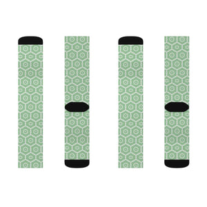Vibrant Sublimation Socks - Abstract Pattern Green - Dipaliz