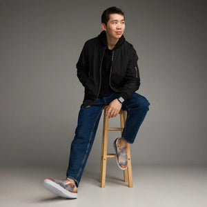 Urban Abstract Canvas Shoes - Men’s Slip Design - Dipaliz - Sneakers