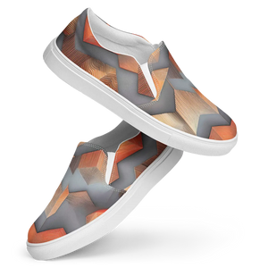 Urban Abstract Canvas Shoes - Men’s Slip Design - Dipaliz - Sneakers