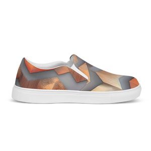 Urban Abstract Canvas Shoes - Men’s Slip Design - Dipaliz - Sneakers