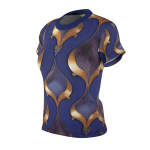 Navy Blue Abstract Pattern Women’s Tee - Polyester - Dipaliz - T-shirts