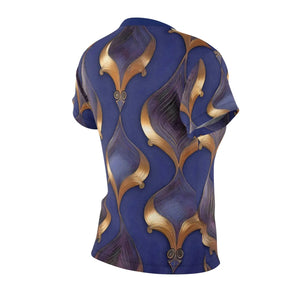 Navy Blue Abstract Pattern Women’s Tee - Polyester - Dipaliz - T-shirts