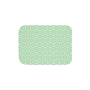 Pastel Green Sherpa Blanket – Abstract Pattern - Dipaliz - Quilts & Comforters