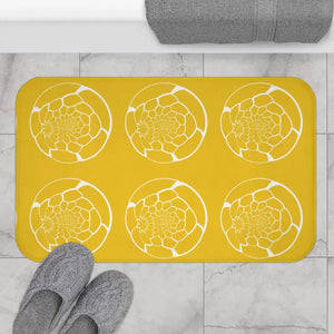 Bath Mat - Abstract Yellow Pattern Anti Slip Style - Dipaliz - 34’’ × 21’’ - Mats & Rugs