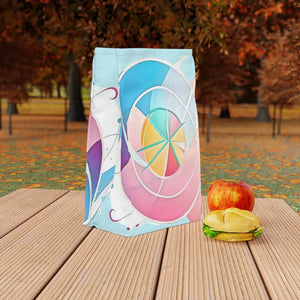 Vibrant Abstract Pink Lunch Bag - Polyester Design - Dipaliz - Bags