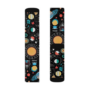 Cosmic Sublimation Socks - Abstract Planets Print - Dipaliz