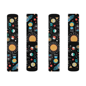 Cosmic Sublimation Socks - Abstract Planets Print - Dipaliz