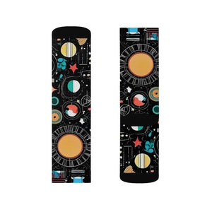 Cosmic Sublimation Socks - Abstract Planets Print - Dipaliz