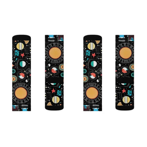 Cosmic Sublimation Socks - Abstract Planets Print - Dipaliz