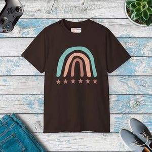 Abstract Unisex Ultra Cotton Tee - Rainbow Art - Dipaliz - Clothing Tops - s