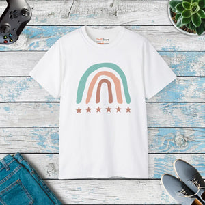 Abstract Unisex Ultra Cotton Tee - Rainbow Art - Dipaliz - Clothing Tops - s