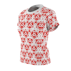 Abstract Red Pattern Tee - Polyester Comfort Fit - Dipaliz - T-shirts - Xs
