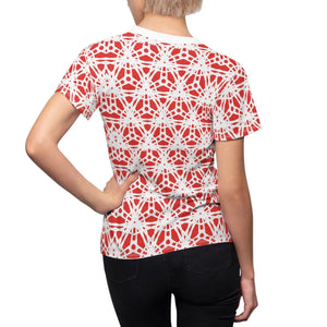 Abstract Red Pattern Tee - Polyester Comfort Fit - Dipaliz - T-shirts - Xs