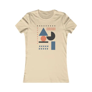 Women’s Favorite Tee Abstract Shapes Bold Comfort Dipaliz - s / Soft Cream - T-shirts