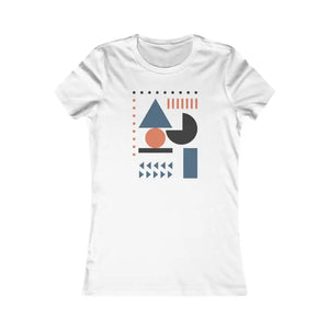 Women’s Favorite Tee Abstract Shapes Bold Comfort Dipaliz - s / White - T-shirts