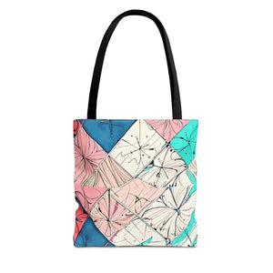 Abstract Square Print Tote Bag - Bold Style Statement - Dipaliz - 13’’ × / Black - Bags