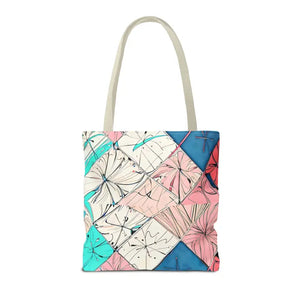 Abstract Square Print Tote Bag - Bold Style Statement - Dipaliz - Bags