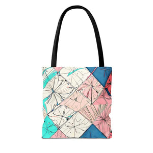 Abstract Square Print Tote Bag - Bold Style Statement - Dipaliz - Bags