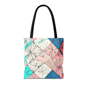 Abstract Square Print Tote Bag - Bold Style Statement - Dipaliz - Bags