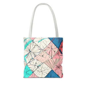 Abstract Square Print Tote Bag - Bold Style Statement - Dipaliz - Bags