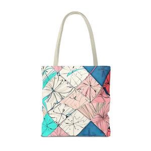 Abstract Square Print Tote Bag - Bold Style Statement - Dipaliz - Bags