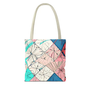 Abstract Square Print Tote Bag - Bold Style Statement - Dipaliz - Bags