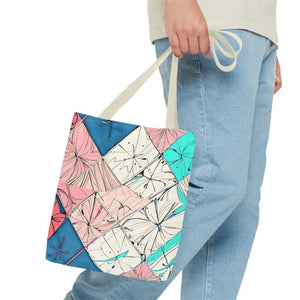 Abstract Square Print Tote Bag - Bold Style Statement - Dipaliz - Bags