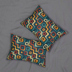 Abstract Pattern Lumbar Pillow - Spun Polyester with Insert - Dipaliz - 20’’ × 14’’ - Throw Pillows