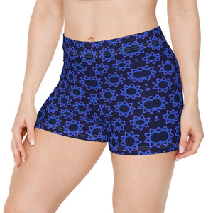 Soft Women’s Shorts - Abstract Star Pattern Spandex - Dipaliz