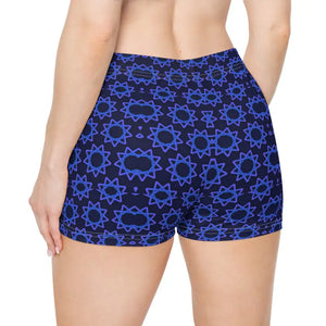 Abstract Star Pattern Women’s Shorts - Moisture Wicking - Dipaliz