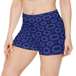 Abstract Star Pattern Women’s Shorts - Moisture Wicking - Dipaliz