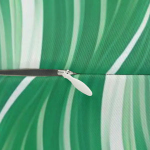 Spun Polyester Lumbar Pillow - Green Wavy Pattern - Dipaliz - 20’’ × 14’’ - Pillows