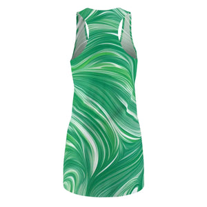 Racerback Dress – Abstract Wavy Pattern - Dipaliz - Dresses - Xs