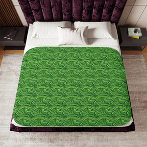 Abstract Wavy Sherpa Blanket – Warm Throw - Dipaliz - Blankets