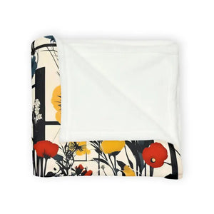 Home Decor - Abstract Wildflowers Soft Polyester Blanket - Cozy Style - Dipaliz