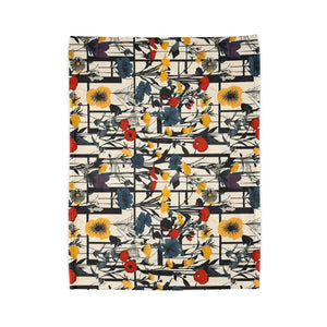Home Decor - Abstract Wildflowers Soft Polyester Blanket - Cozy Style - Dipaliz