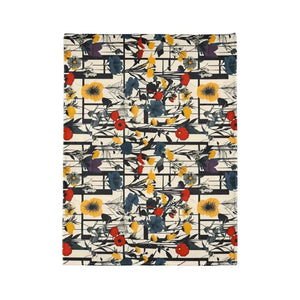 Home Decor - Abstract Wildflowers Soft Polyester Blanket - Cozy Style - Dipaliz