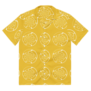 Abstract Yellow Unisex Button Shirt - Bold Summer - Dipaliz - Shirts