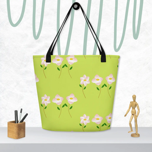 Vibrant Print Large Tote - Colorful Beach Bag - Dipaliz - Handbags