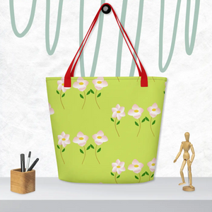 Vibrant Print Large Tote - Colorful Beach Bag - Dipaliz - Handbags