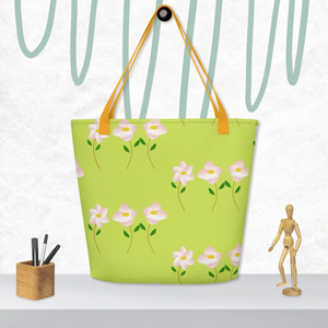 Vibrant Print Large Tote - Colorful Beach Bag - Dipaliz - Handbags