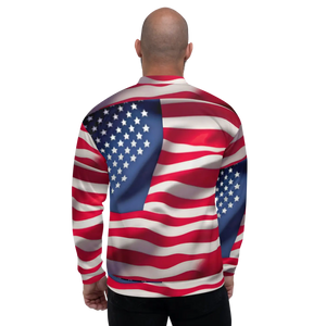 Patriotic American Flag Unisex Bomber Jacket - Dipaliz - Jackets